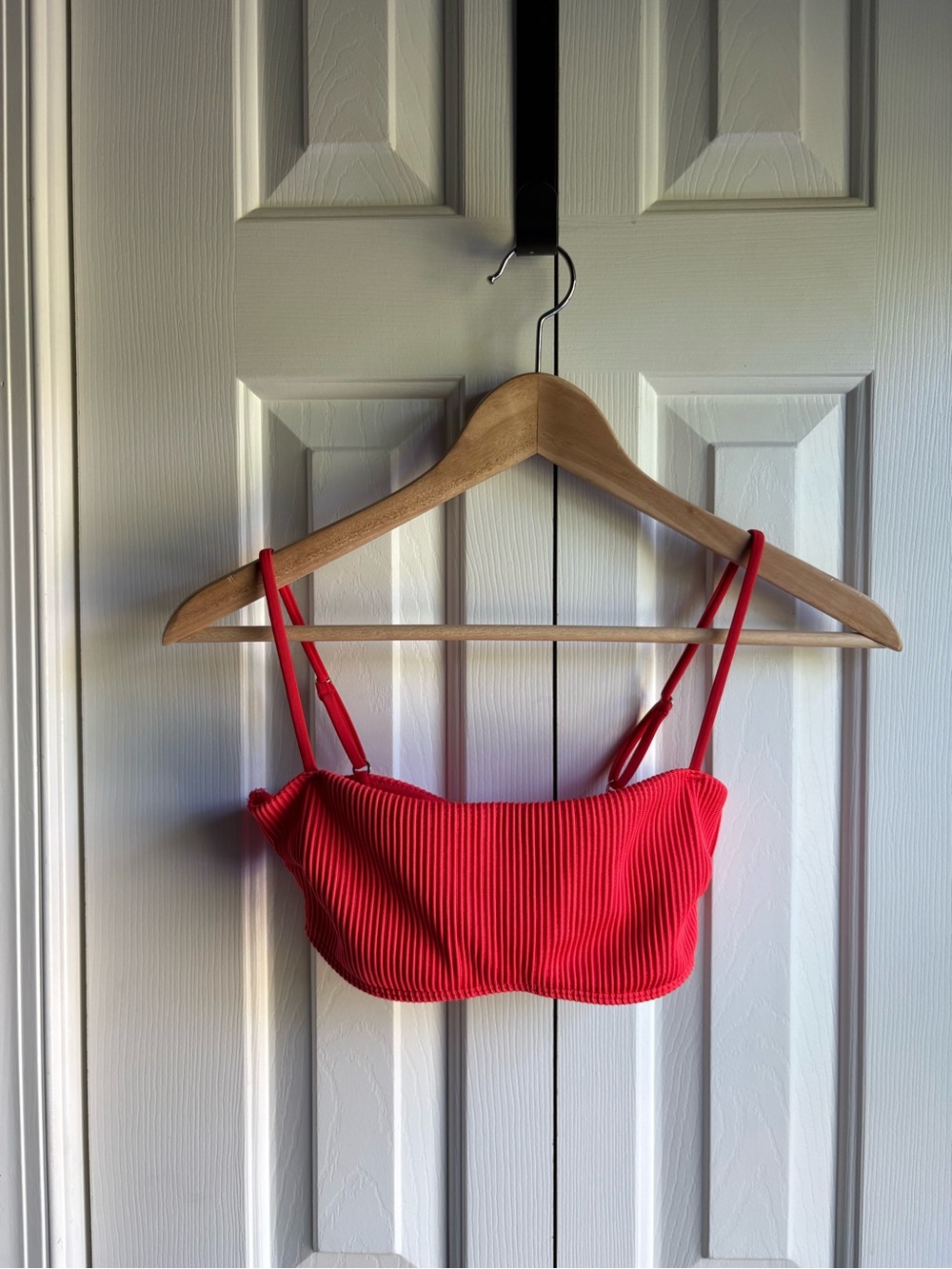 Hollister Swim Womens Reddish Orange Ribbed Bikini Top Size Small